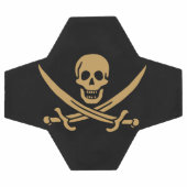 Aztec Gold Skull & Cutlass Pirate Calico Jack Fußball (Flach)