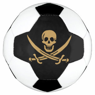 Aztec Gold Skull & Cutlass Pirate Calico Jack Fußball