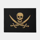 Aztec Gold Skull & Cutlass Pirate Calico Jack Fußmatte (Vorderseite)