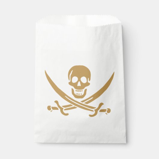 Aztec Gold Skull & Cutlass Pirate Calico Jack Geschenktütchen (Vorderseite)