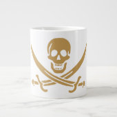 Aztec Gold Skull & Cutlass Pirate Calico Jack Jumbo-Tasse (Vorderseite)