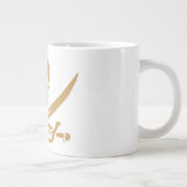 Aztec Gold Skull & Cutlass Pirate Calico Jack Jumbo-Tasse (Rechts)