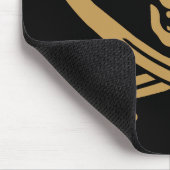 Aztec Gold Skull & Cutlass Pirate Calico Jack Mousepad (Ecke)