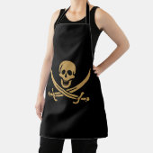 Aztec Gold Skull & Cutlass Pirate Calico Jack Schürze (InSitu)