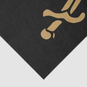 Aztec Gold Skull & Cutlass Pirate Calico Jack Seidenpapier (Detail)