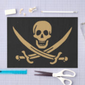 Aztec Gold Skull & Cutlass Pirate Calico Jack Seidenpapier (Handwerk)