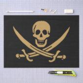 Aztec Gold Skull & Cutlass Pirate Calico Jack Seidenpapier (Handwerk)