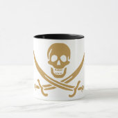 Aztec Gold Skull & Cutlass Pirate Calico Jack Tasse (Zentrum)