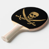 Aztec Gold Skull & Cutlass Pirate Calico Jack Tischtennis Schläger (Vorderseite)