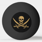 Aztec Gold Skull & Cutlass Pirate Calico Jack Tischtennisball (Vorderseite)