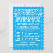 Aztec Graphic Mexican Wedding Papel Picado lädt ei Einladung (Vorderseite)