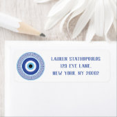 Aztec Greece Circle Key Evil Eye Blue White (Insitu)