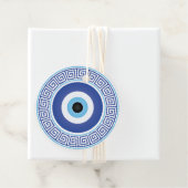 Aztec Greece Circle Key Evil Eye Blue White Geschenkanhänger (Beispiel)