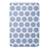 Aztec Griechisch Key Evil Eye Muster Blau Badematte (Vorderseite Vertikal)