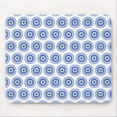 Aztec Griechisch Key Evil Eye Muster Blau Mousepad (Vorne)