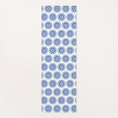 Aztec Griechisch Key Evil Eye Muster Blau Yogamatte (Vorderseite)