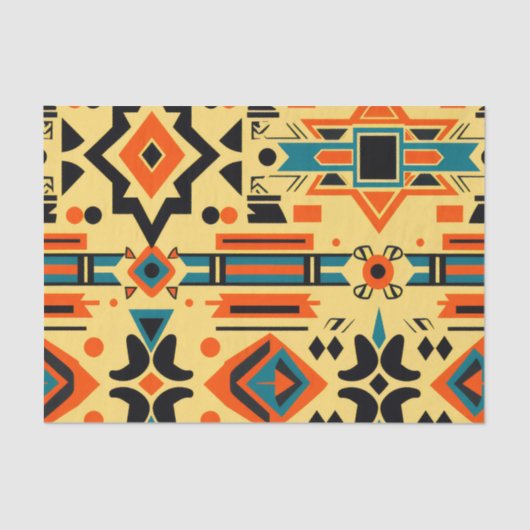 Aztec Harmony Geometric Decoupage Paper Seidenpapier (Vorderseite)