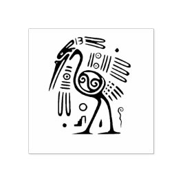 Aztec Heron Waterbird Art Gummistempel