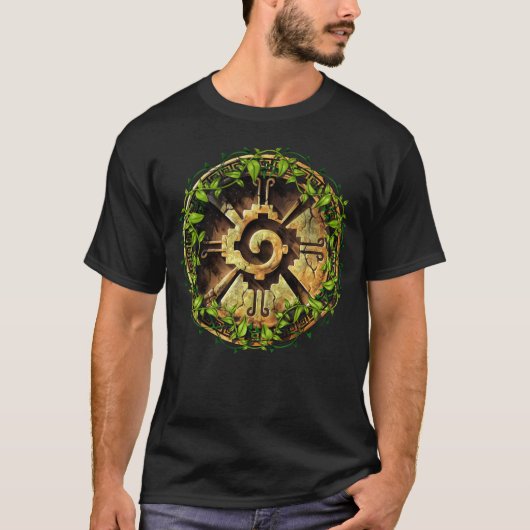 Aztec Hunab Ku Symbol T-Shirt (Vorderseite)