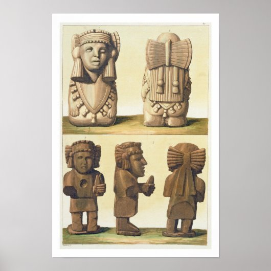 Aztec Idols, Mexico (colour lithograph) Poster (Vorne)