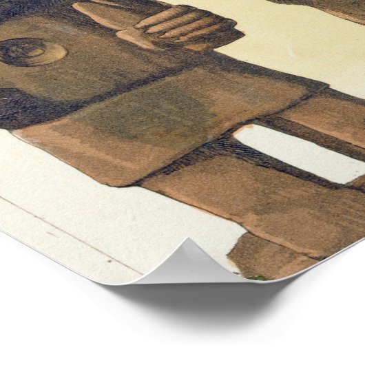 Aztec Idols, Mexiko (Farblithographie) Poster (Ecke)