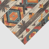 Aztec Imitats Holzflippelmuster Seidenpapier (Ausschnitt)