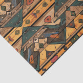 Aztec Imitats Holzflippelmuster Seidenpapier (Ausschnitt)