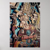 Aztec Inca Indischer Hohepriester Pyramid Art Post Poster (Vorne)