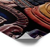 Aztec Inca Indischer Hohepriester Pyramid Art Post Poster (Ecke)