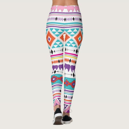 Aztec Indian Southwestern Pattern Leggings (Rückseite)