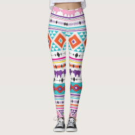 Aztec Indian Southwestern Pattern Leggings