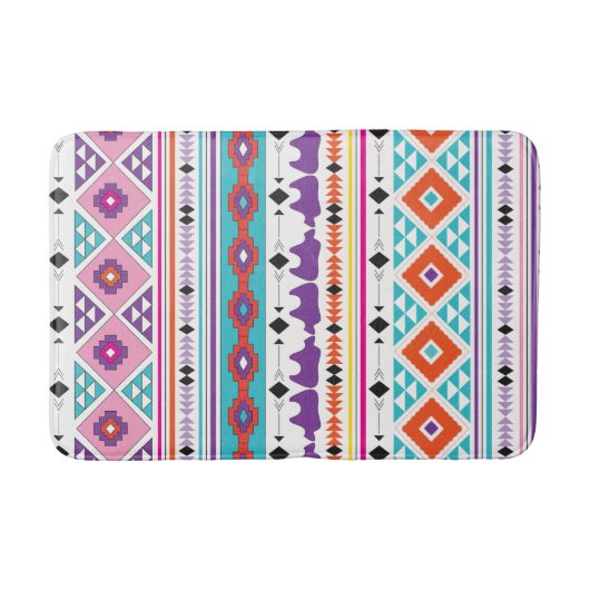 Aztec Indian Tribal Pattern Geometric Bath Matches Badematte (Vorderseite)