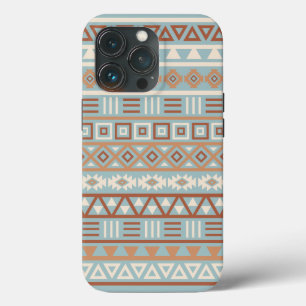 Aztec Influenza Pattern Blaue Creme Terracottas Case-Mate iPhone Hülle