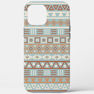 Aztec Influenza Pattern Blaue Creme Terracottas Case-Mate iPhone Hülle