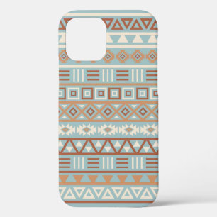 Aztec Influenza Pattern Blaue Creme Terracottas Case-Mate iPhone Hülle