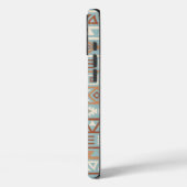 Aztec Influenza Pattern Blaue Creme Terracottas Case-Mate iPhone Hülle (Rückseite / Links)