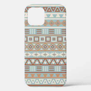 Aztec Influenza Pattern Blaue Creme Terracottas Case-Mate iPhone Hülle