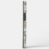 Aztec Influenza Pattern Blaue Creme Terracottas Case-Mate iPhone Hülle (Rückseite / Rechts)