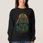 Aztec Inka Maya Mystic Jungle Temple Pyramid Graph Sweatshirt (Vorderseite)