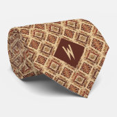 Aztec-Inspiriertes Diamantmuster Krawatte (Gerollt)