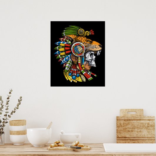 Aztec Jaguar Mask Poster (Küche)