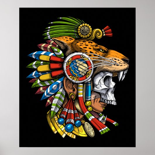 Aztec Jaguar Mask Poster (Vorne)