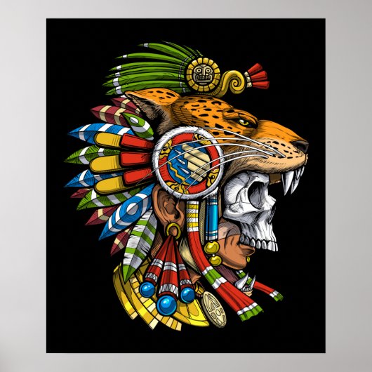 Aztec Jaguar Mask Poster (Vorne)