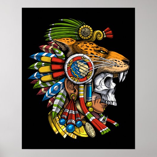 Aztec Jaguar Mask Poster (Vorne)