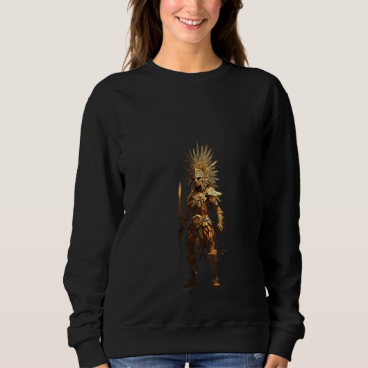 Aztec Jaguar Warrior Native Mexican Mythology Men Sweatshirt (Vorderseite)