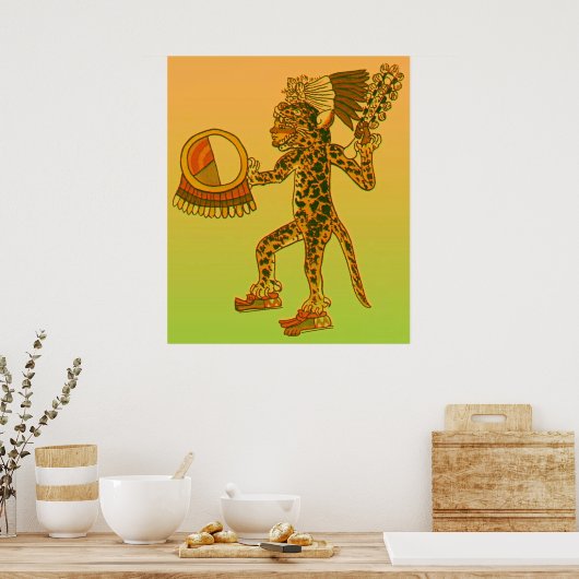 Aztec Jaguar Warrior Poster (Küche)