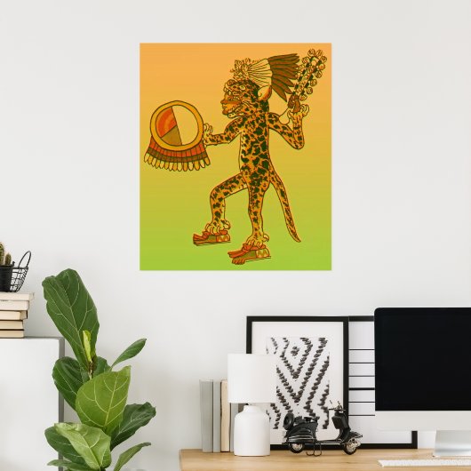 Aztec Jaguar Warrior Poster (Heimbüro)