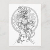 Aztec Jaguar Warrior Postkarte (Vorderseite)