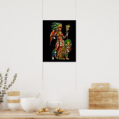 Aztec Jaguar Warrior Woman Poster (Küche)