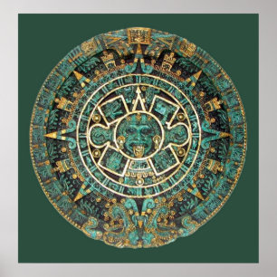 AZTEC-Kalender in Farbe Poster